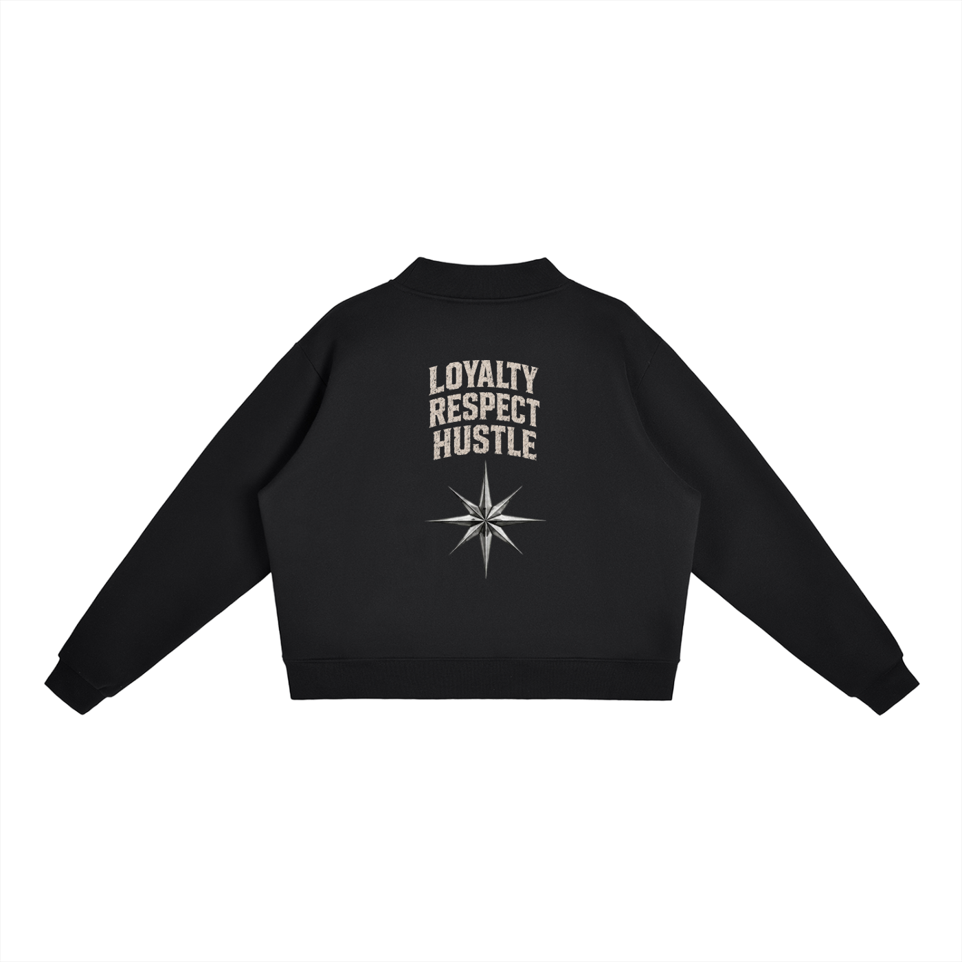 Essential Fleece Mock-Neck Crew Sweatshirt