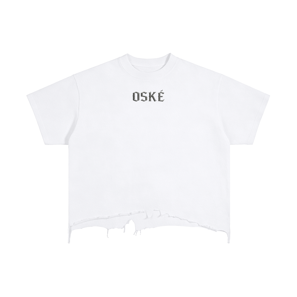 Vintage Wash Boxy Distressed Hem T-Shirt