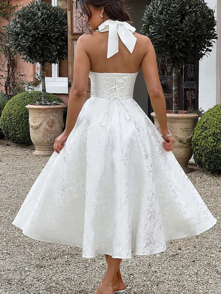 Elegant Lace Up A-line Slim Long Dress Women Chic Sleeveless Deep V-neck High Waist Pleated Dresses Lady Night Party Robe 2026