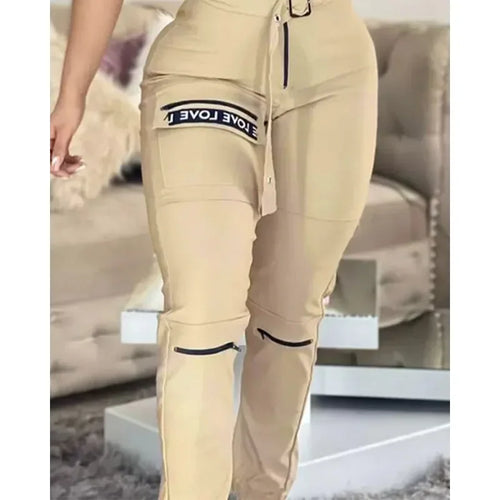 2024 Spring Summer New Women's Solid Color Zipper Pocket Suspender Pants with Belt Fashion Casual Overall